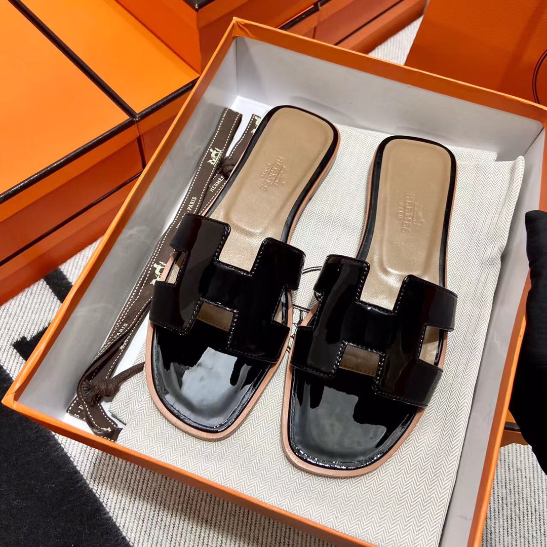 에르메스 올수공 오란 슬리퍼 샌들 페이던트 34